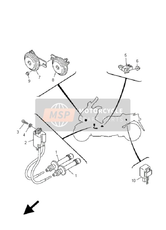 5GJ833712000, Claxon, Yamaha, 2